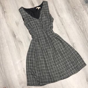 CLASSY structured tweed skater dress